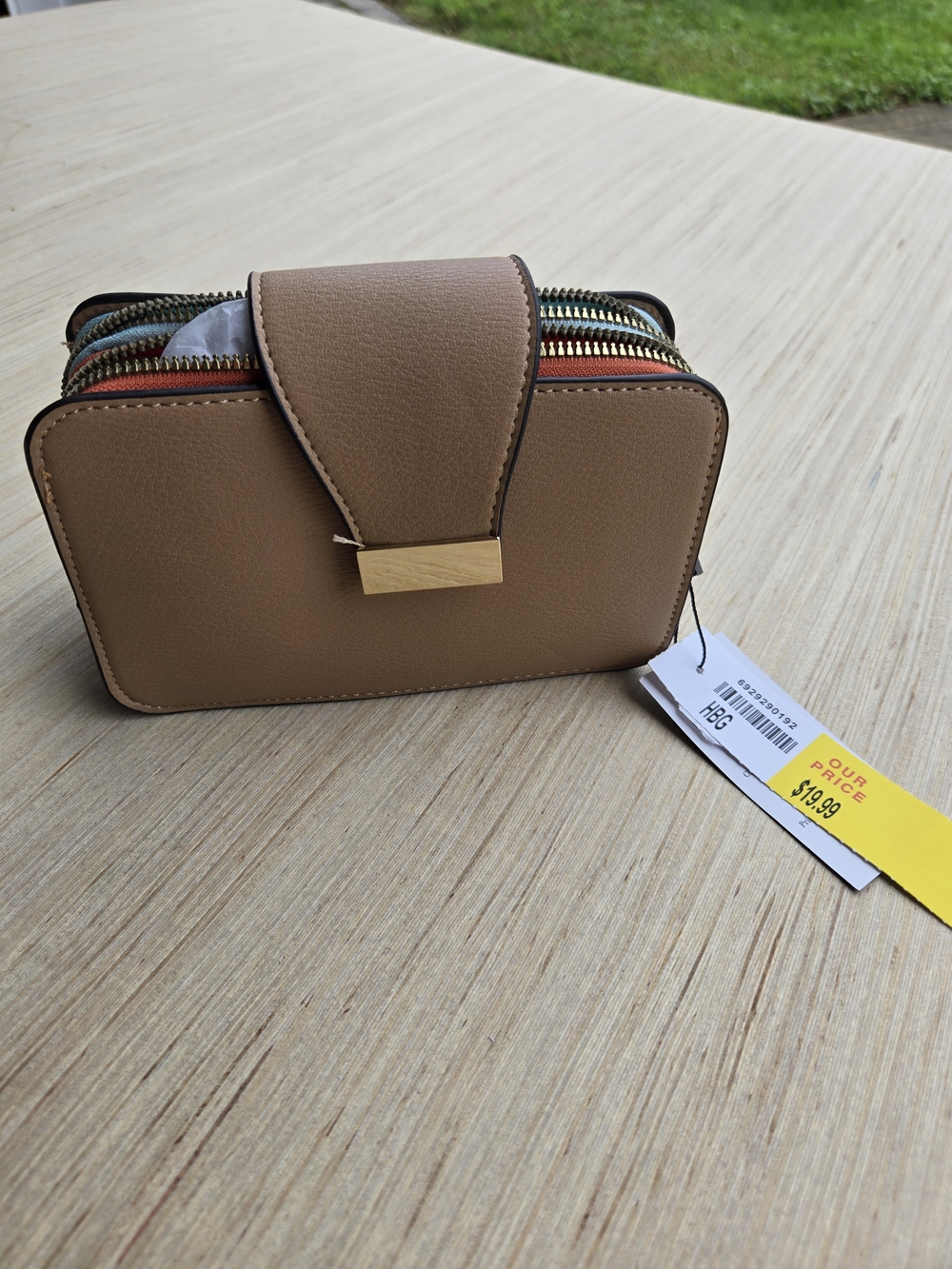 Tan Multi-Zip Compact Wallet
